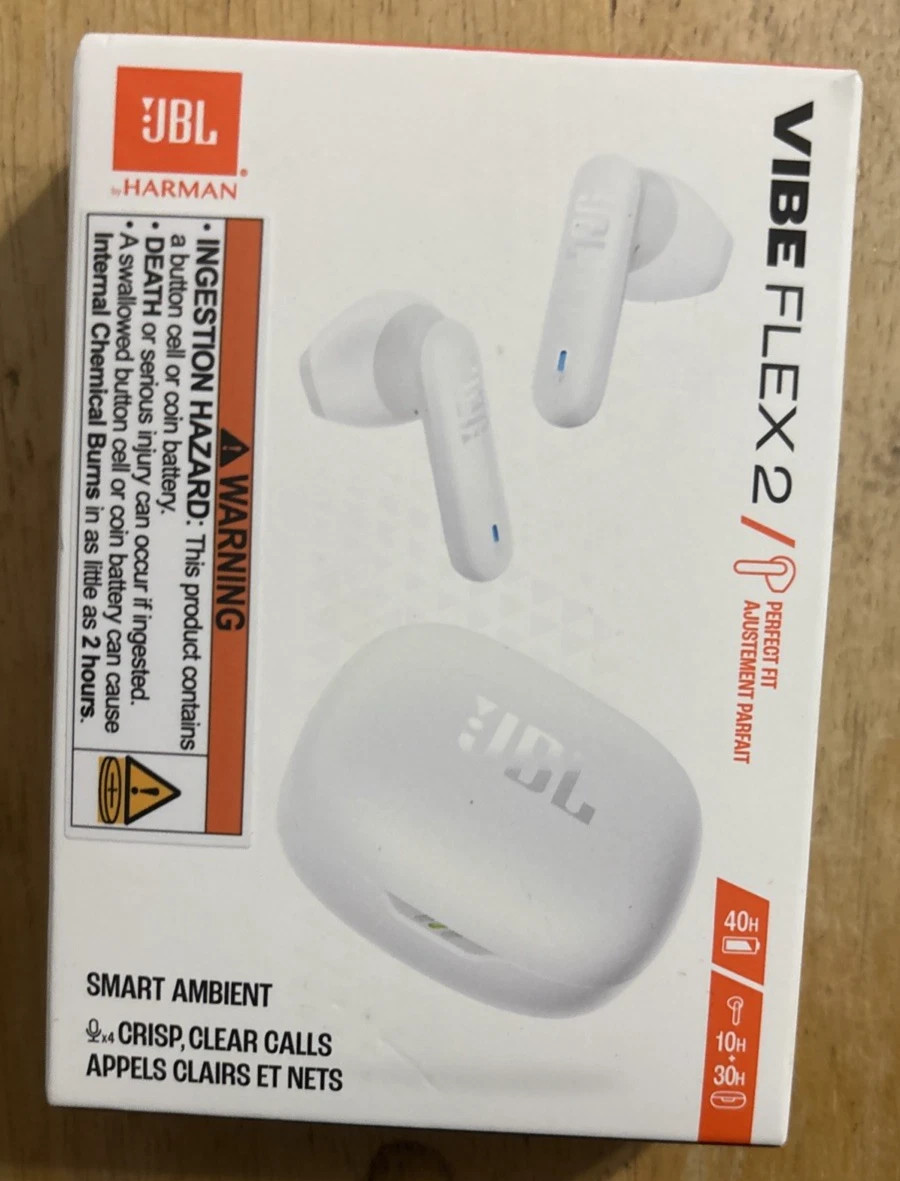 JBL JBLVFLEX2WHTAM Vibe Flex 2 – True Wireless Earbuds – White