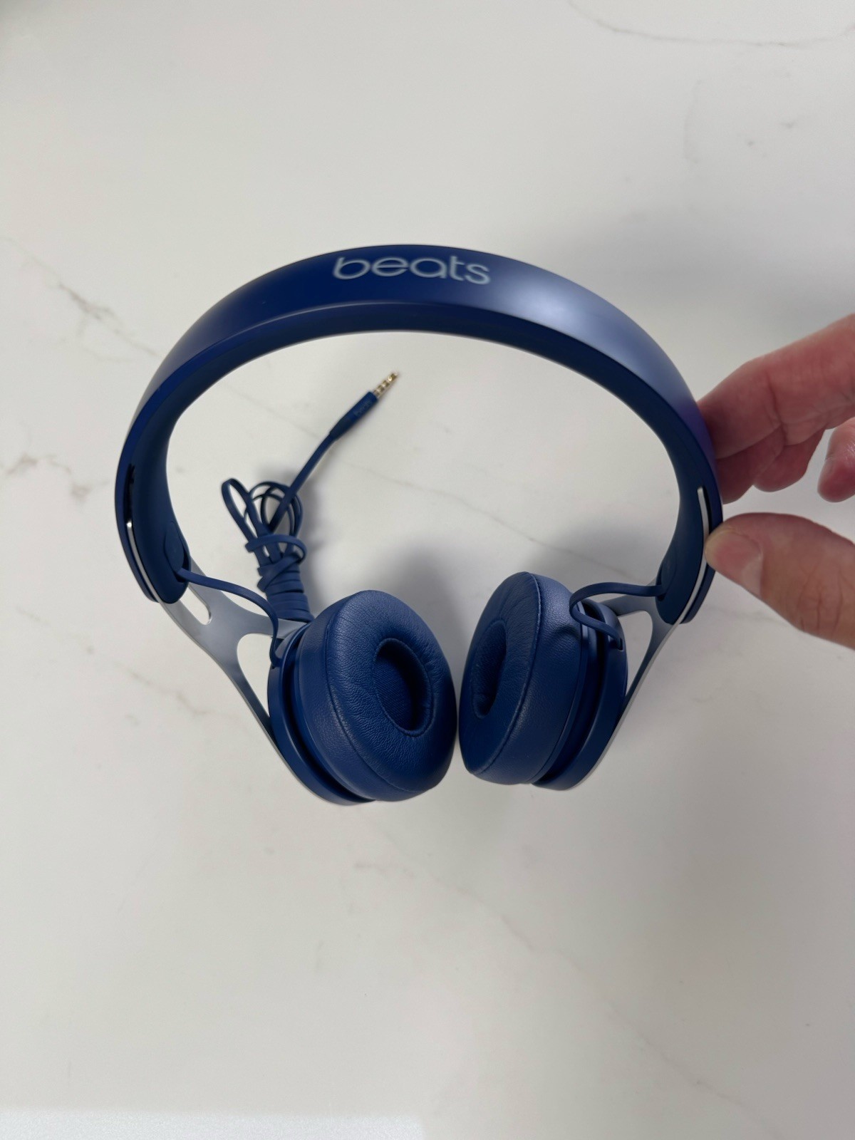 Beats by Dr. Dre Beats EP Blue/Silver Wired On-Ear Headphones 3.5mm Mic