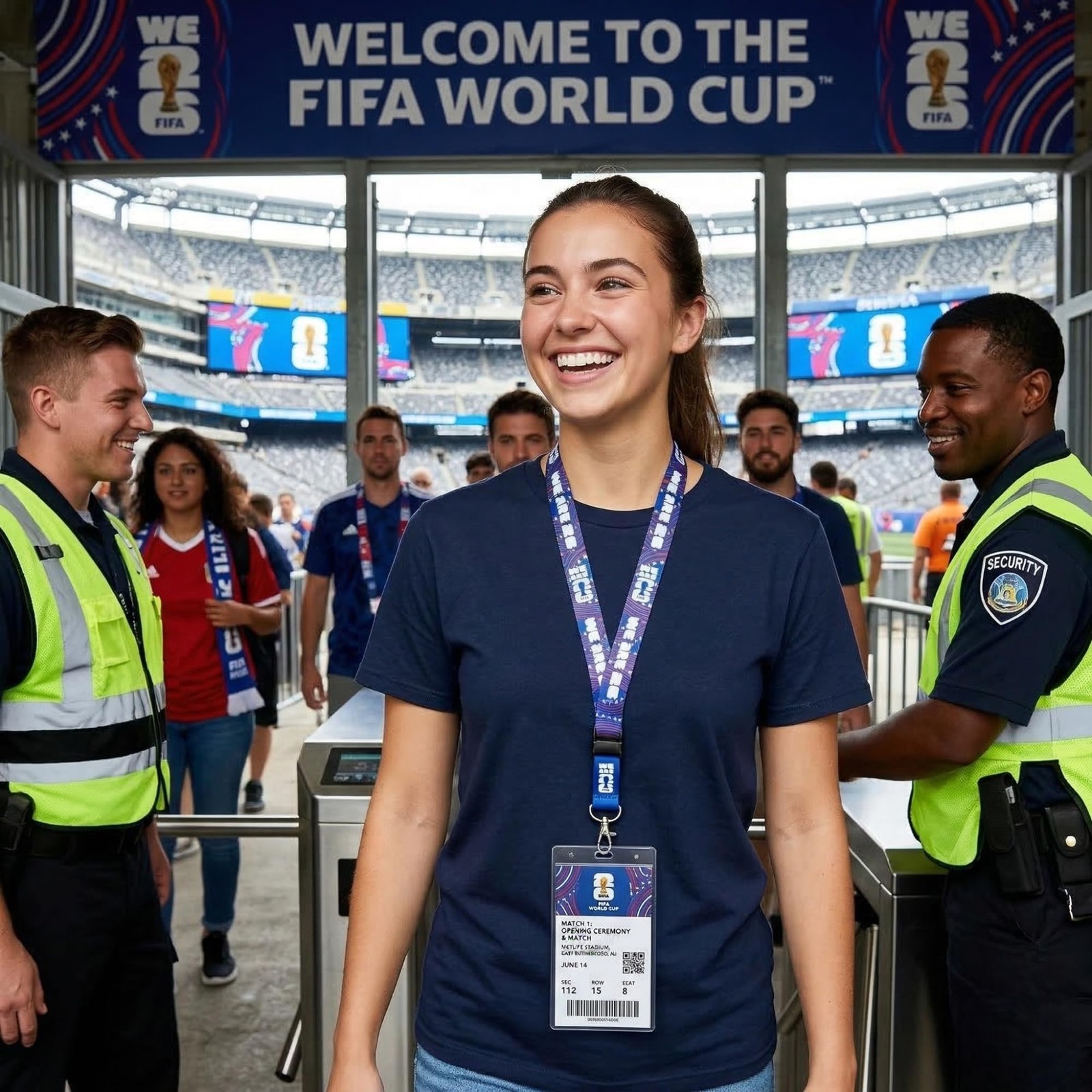 FIFA Official World Cup 2026 USA Lanyard – Collectible One Size, Multicolor