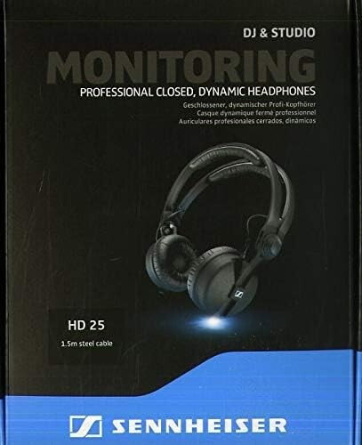 New Sennheiser Monitor Headphones Sealed HD 25 Black