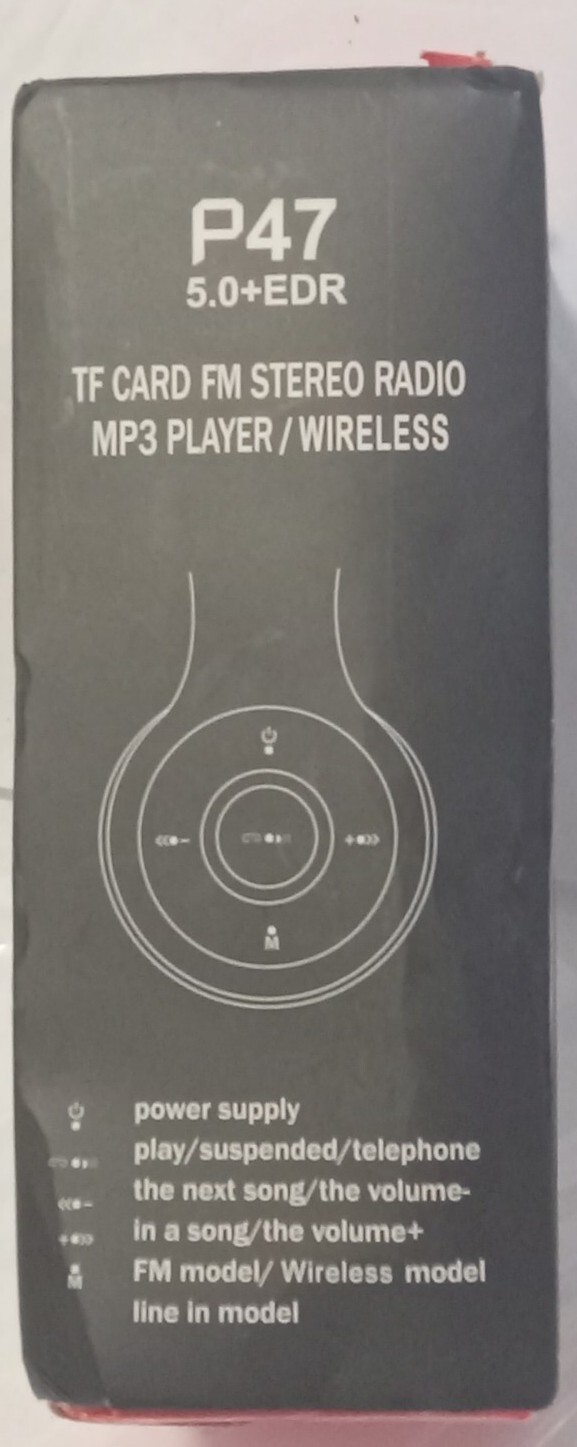 Bluetooth Headphones TF Card/FM Stereo Radio, MP3, P47 5.0+EDR Lime NEW Open Box