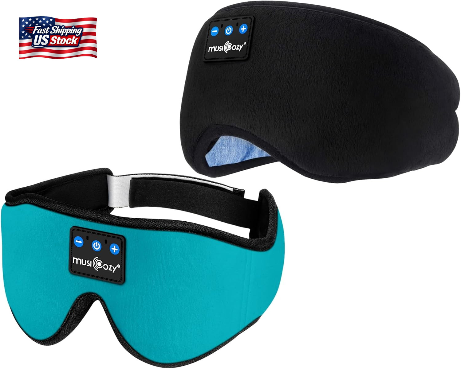 MUSICOZY Sleep Headphones Bluetooth 5.2 Headband Sleeping Headphones Sleep Mask,