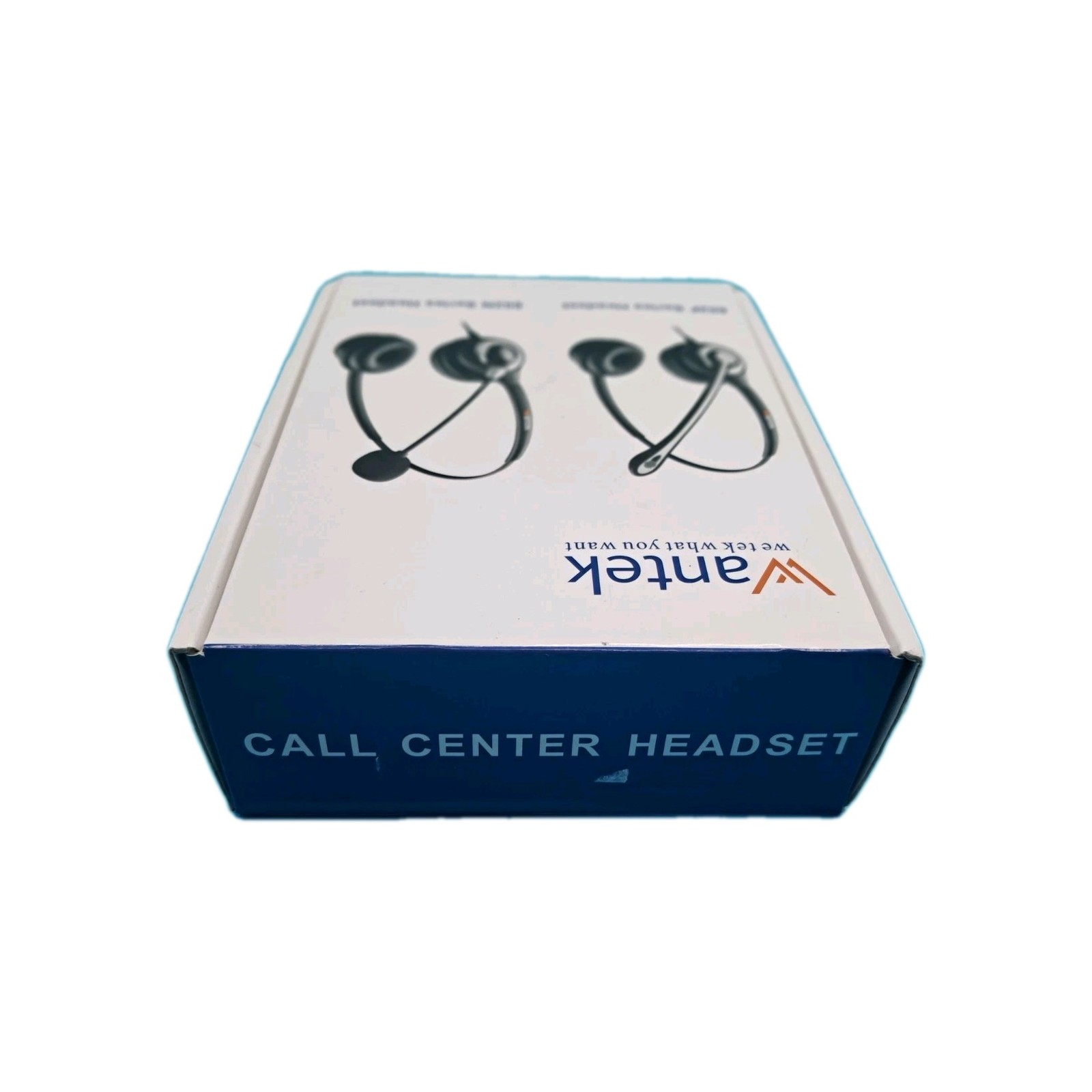 WANTEK TELEPHONE HEADSET HEADPHONE WITH MICROPHONE FOR CALL CENTER NEW OPEN BOX