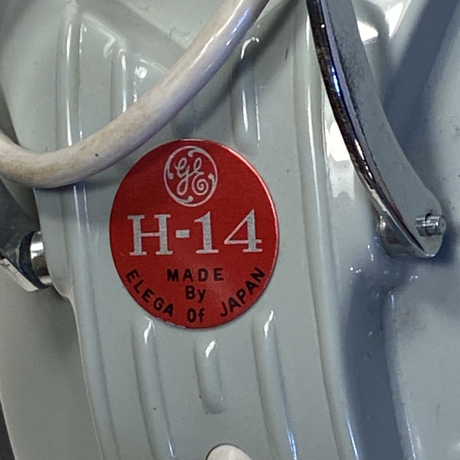 GE General Electric H-14 Stereo Headphones Vintage ELEGA of Japan Tested/WORKS
