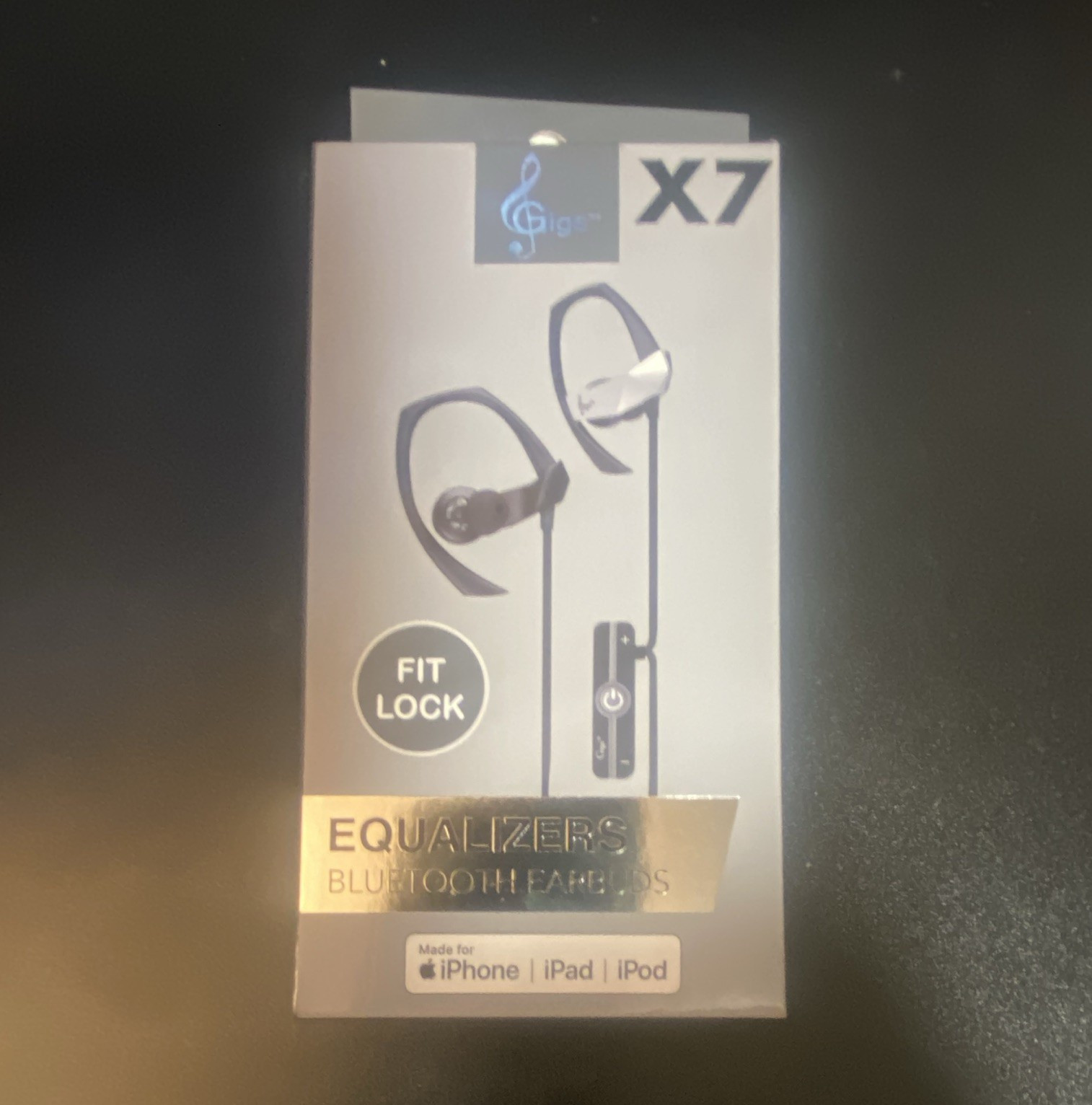 Gigs X7 Bluetooth Earbuds w/ Fit Lock, Gray/Black X7-BT-GRY/BLK