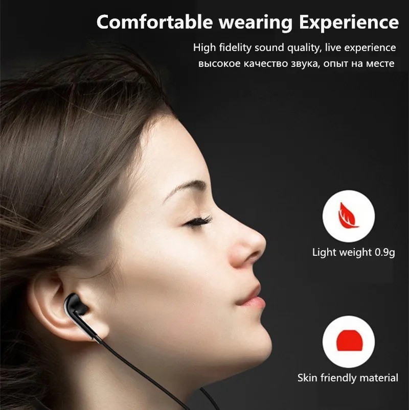 3.5mm Wired Headphones In Ear Headset Wired Earphones with Microphone Bass Ster