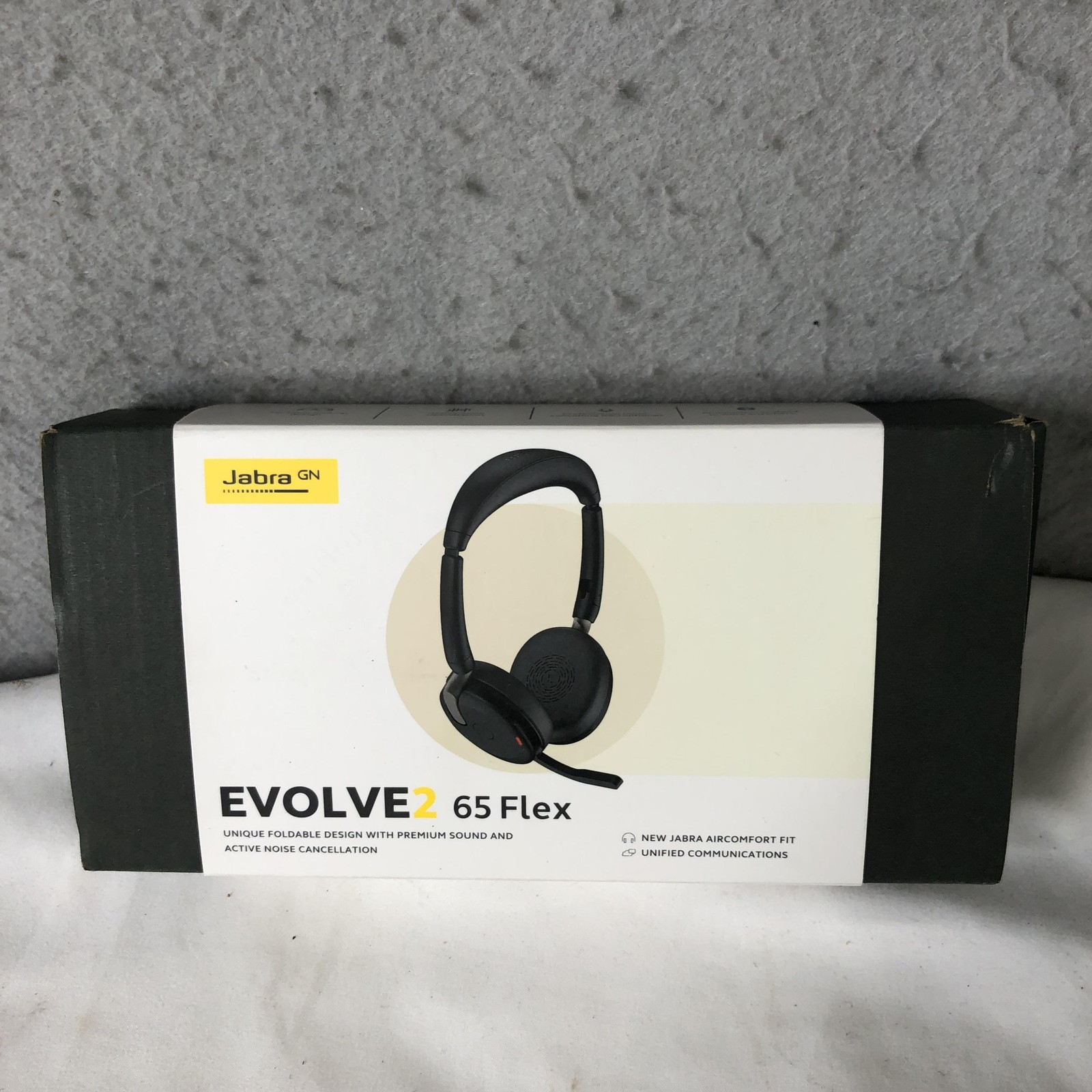 Jabra Evolve2 65 Flex On-Ear Headset Black Bluetooth USB-C ANC Wireless Mic