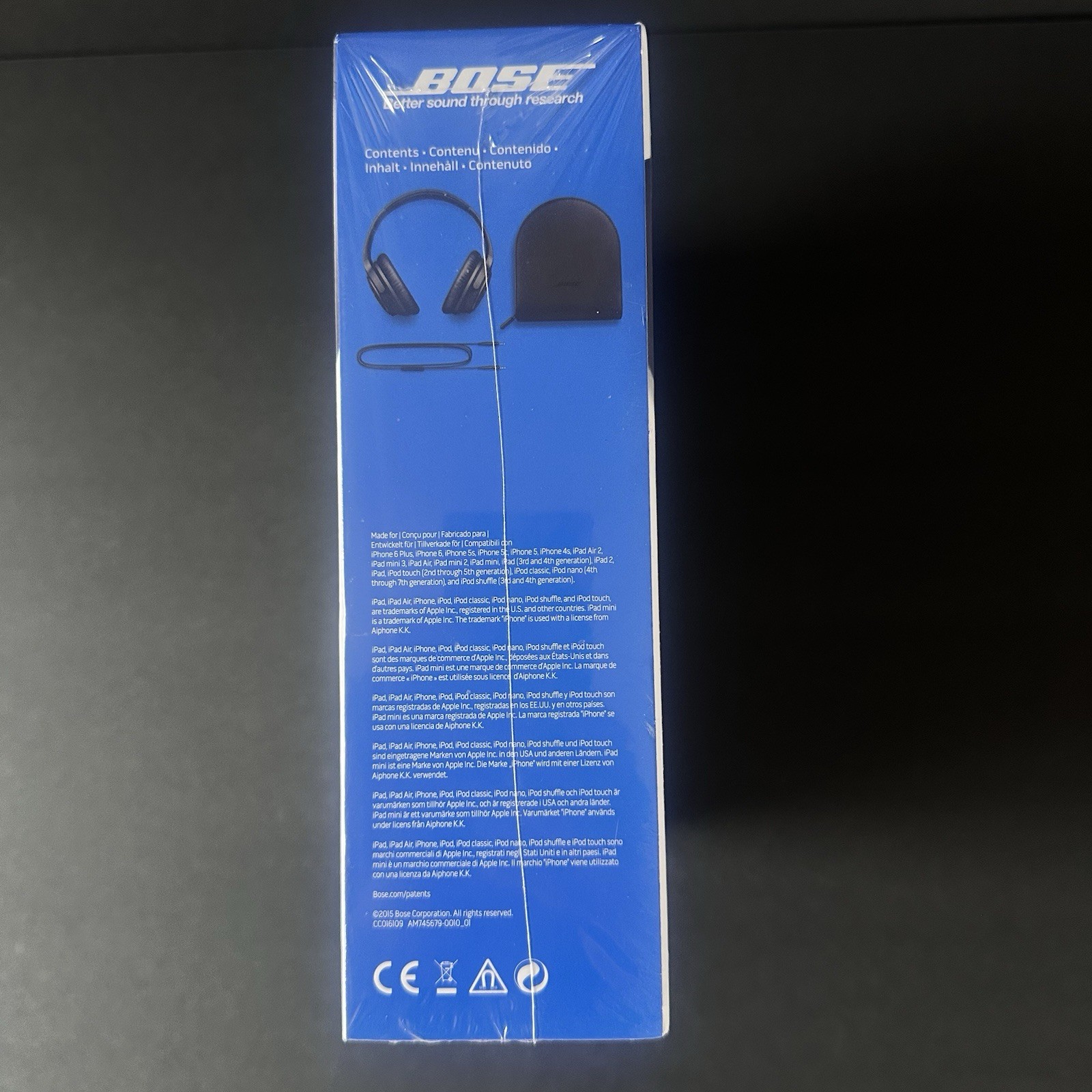 Bose SoundTrue Around-Ear II Headphones Headset Apple Devices Charcoal Black NEW