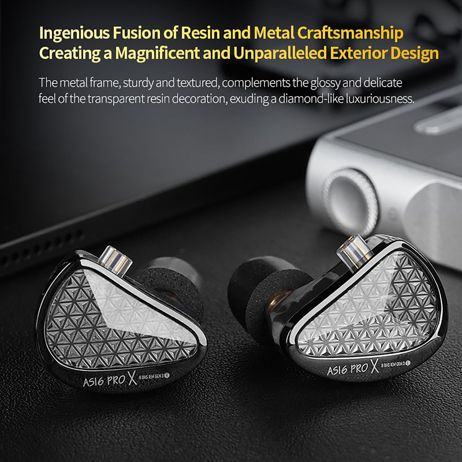 KZ AS16 PRO X 16BA Balanced Armature IEM Earphones for Musicians Singers