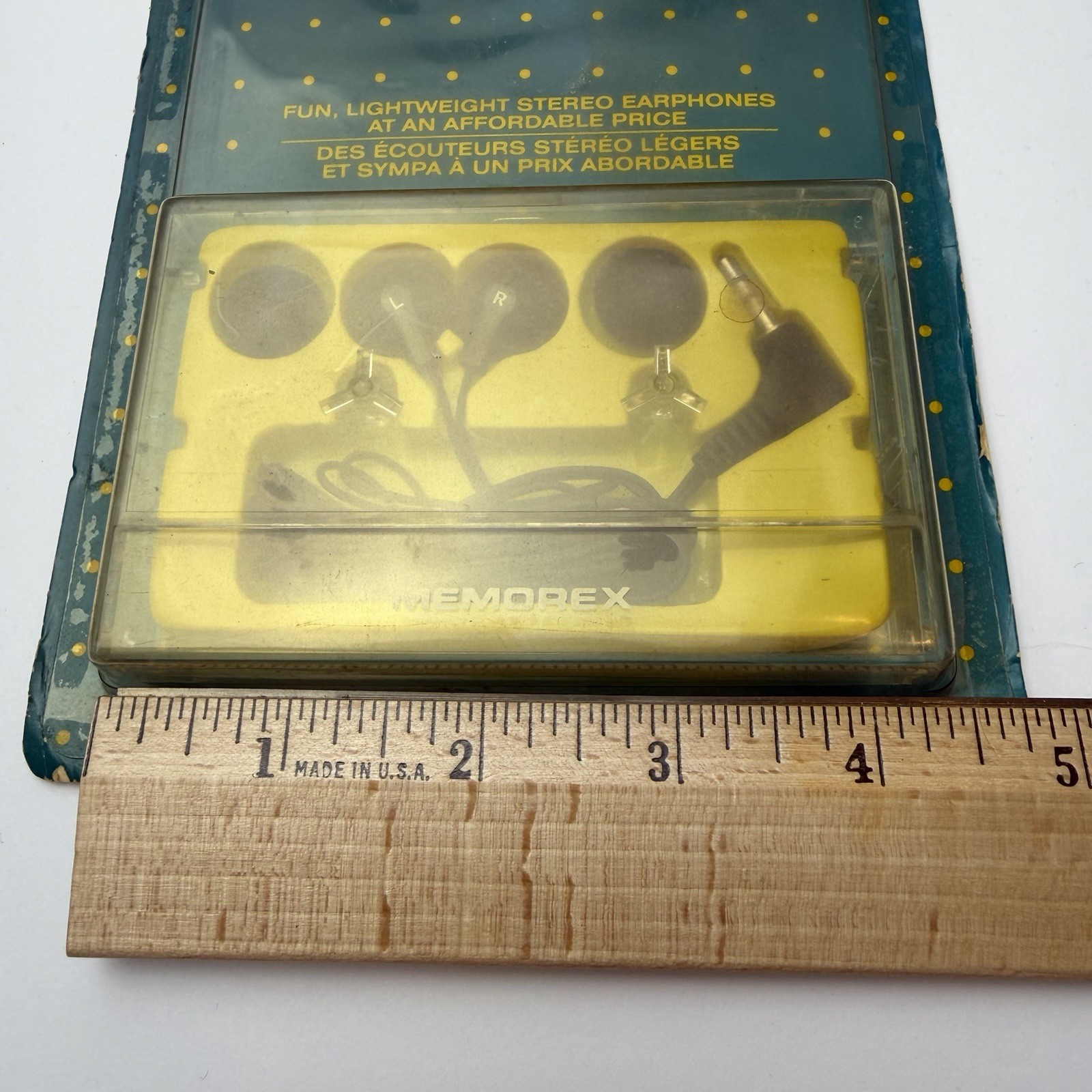 Vintage Memorex Stereo Earphones Go Buds Pods In Cassette Case 80s