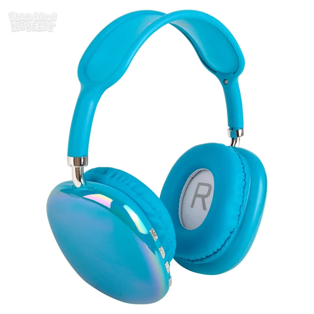 RI Coby High Performance Blue Metallic Wireless Headphones