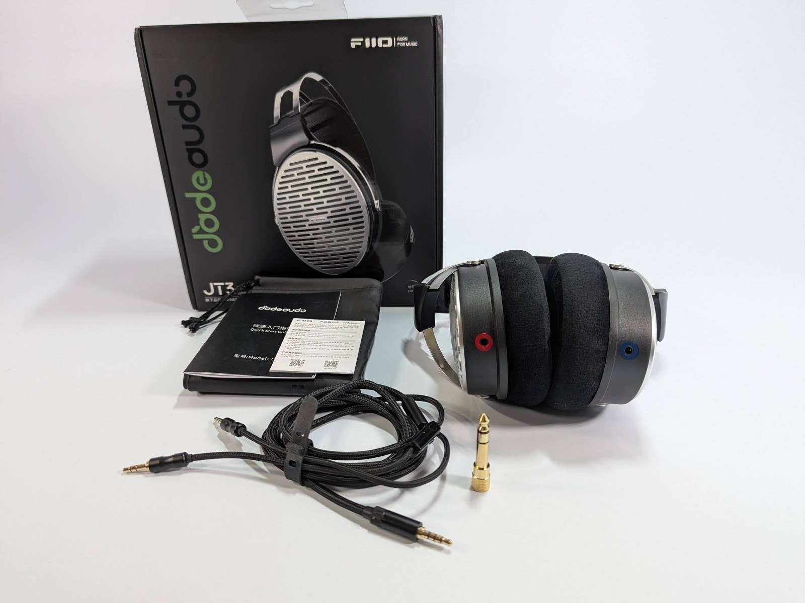 FiiO JT3 Hi-Fi Headphones – Aluminum-Magnesium Build – 80 Ohm – 53mm Drivers