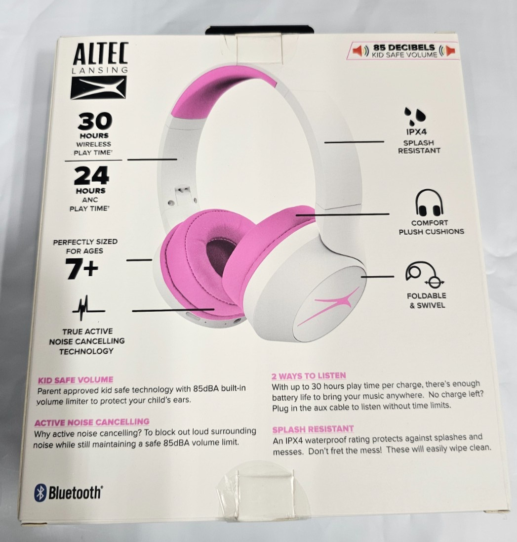 Altec Lansing Kid Safe Active Noise Cancelling Bluetooth Headphones