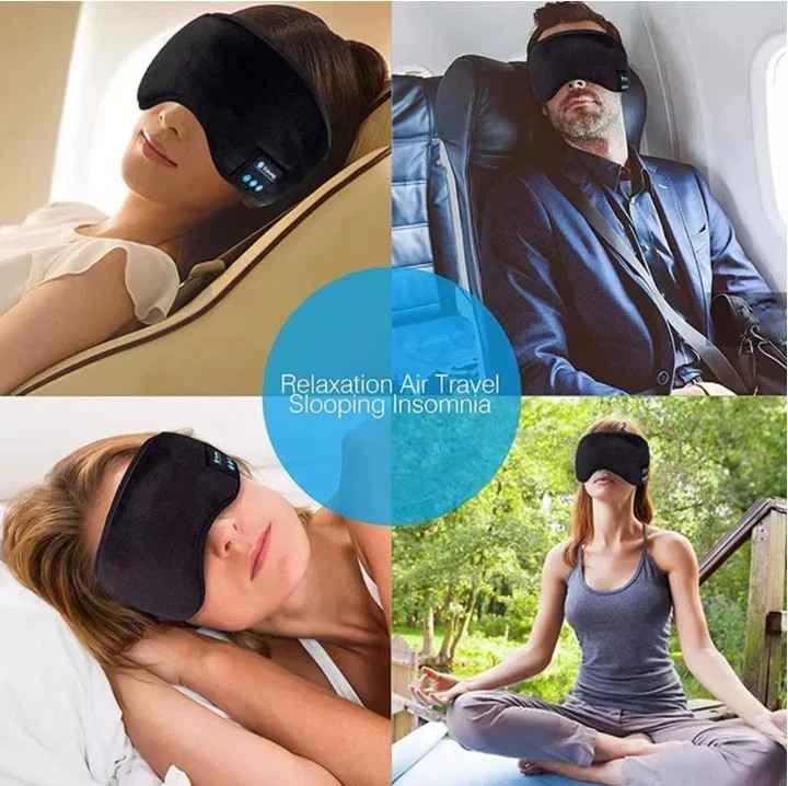 Bluetooth Sleep Headband Wireless Headphones Music Eye Mask Sports Earphones