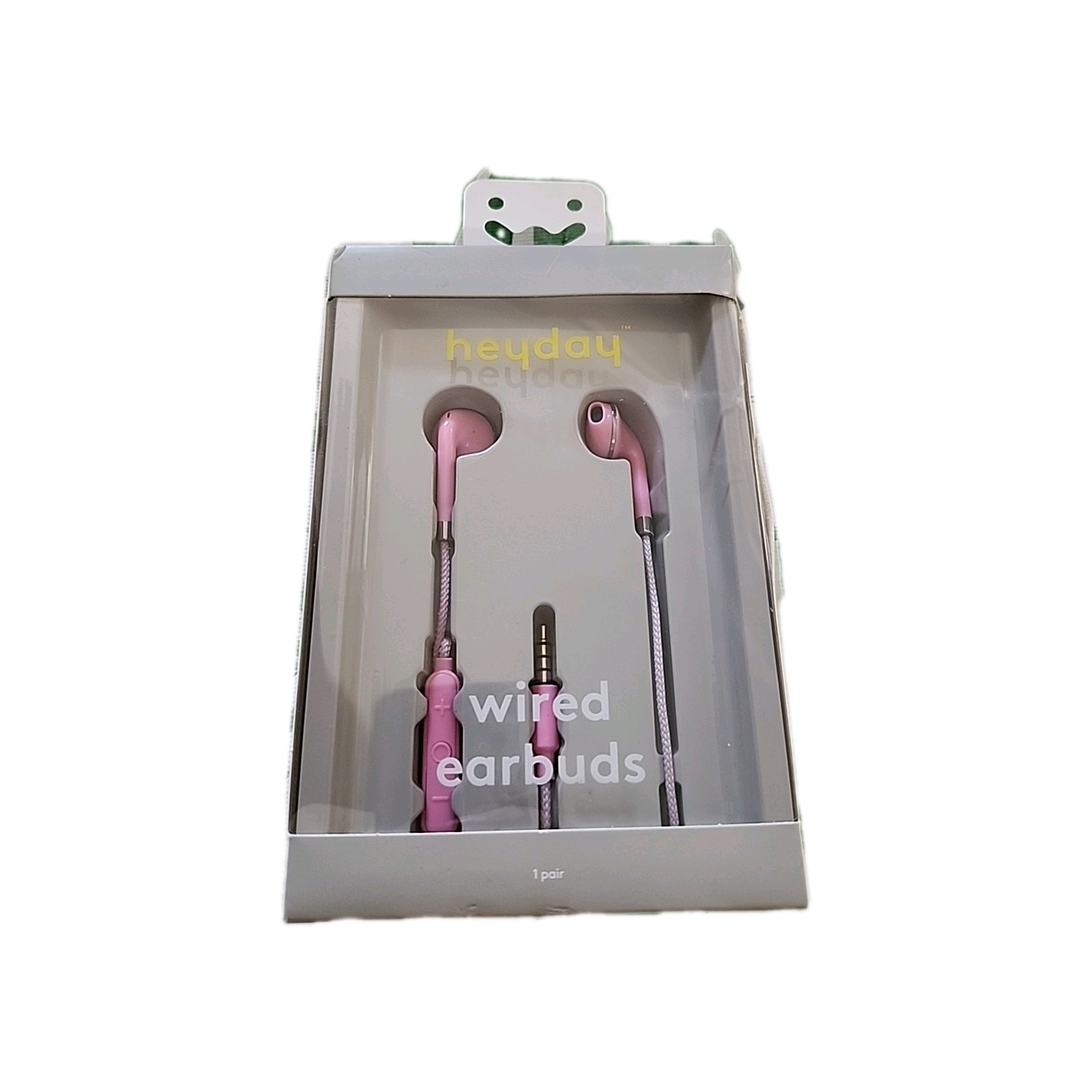 Heyday Candy Pink Wired Earbuds with Microphone 3.5 Mm Aux Plug