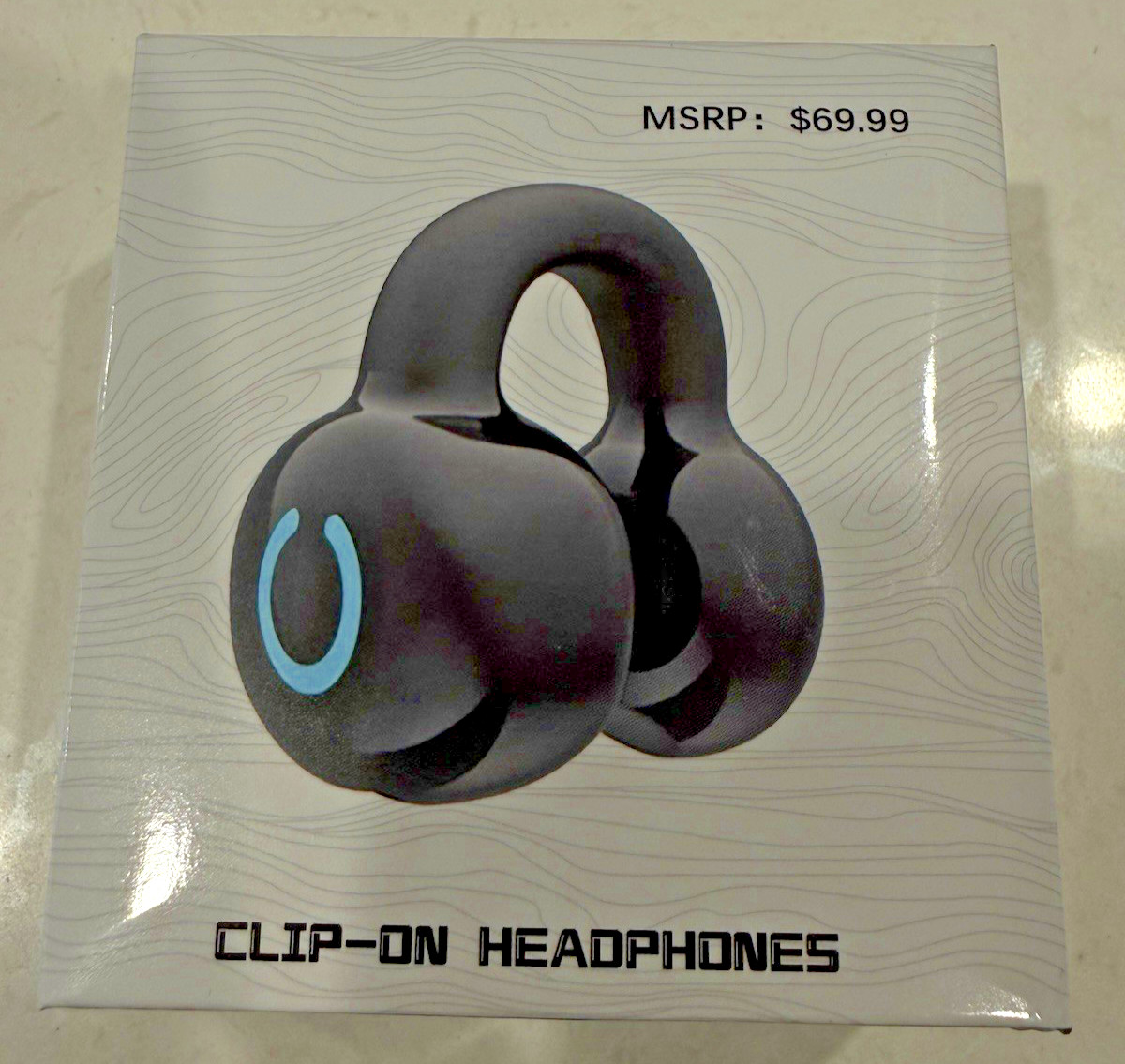 Wireless Bluetooth Clip-On Ear-Hook Headphones Built-In Mic 40mm Black