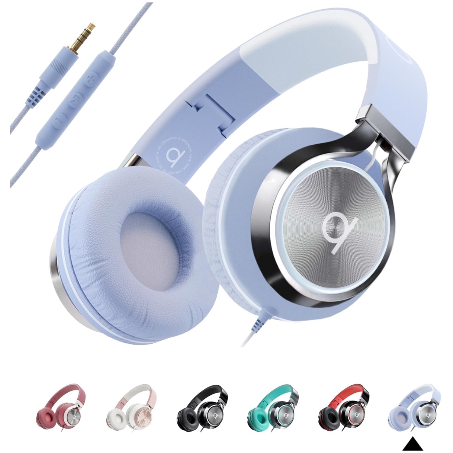 Noise Isolating Headphones – Long Cord & Volume Control