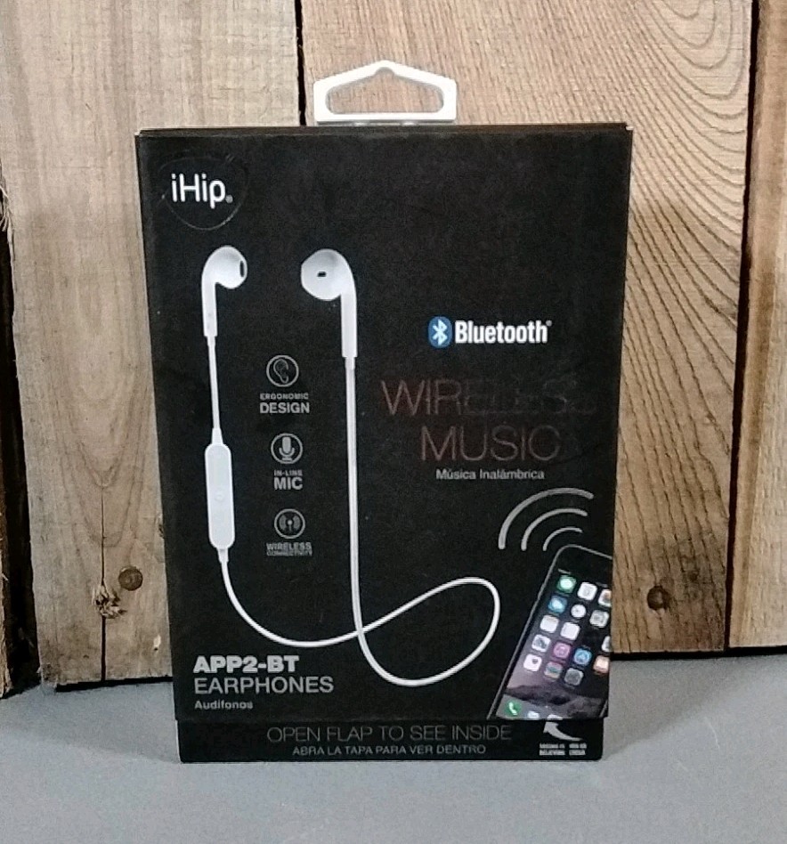 iHip Wireless Earbuds White Model App2-BT Quick Charge, Bluetooth Audio NEW