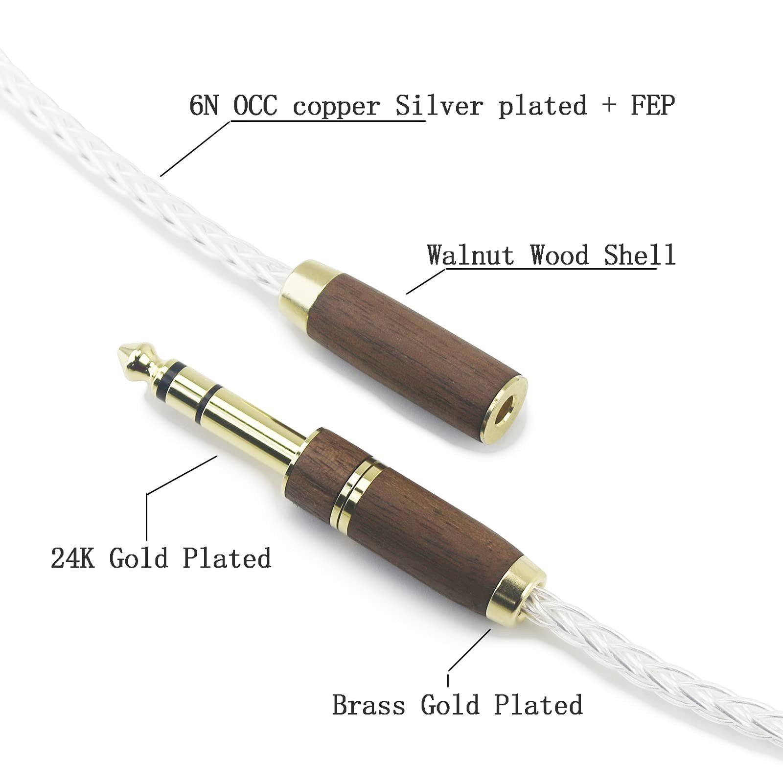NewFantasia 3.5mm 1/8″ TRS Male to 4.4mm Balanced Female Audio Adapter Cable
