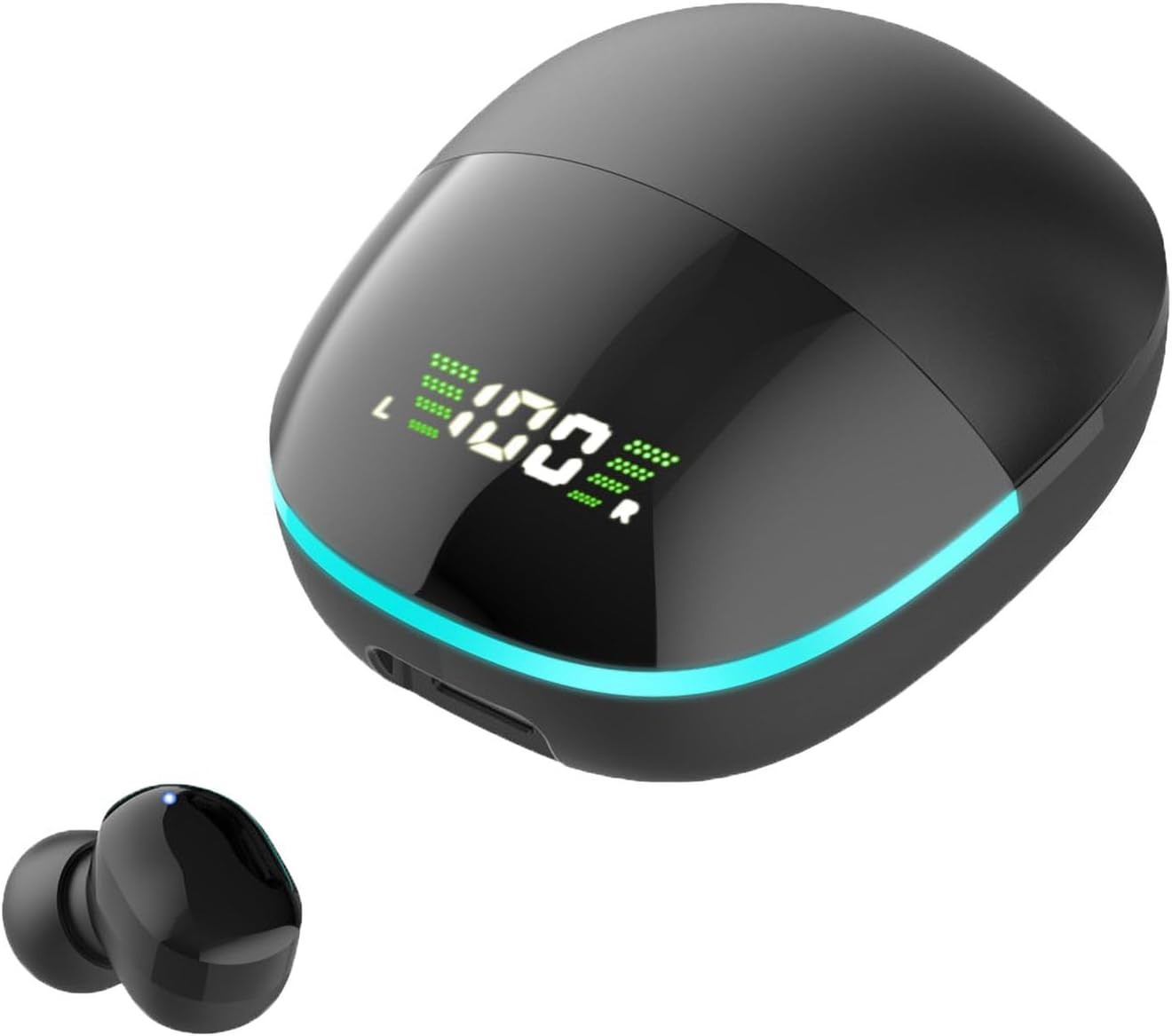 Bluetooth Earbuds with LED Display Touch Control TWS Headphones for iOS/Android