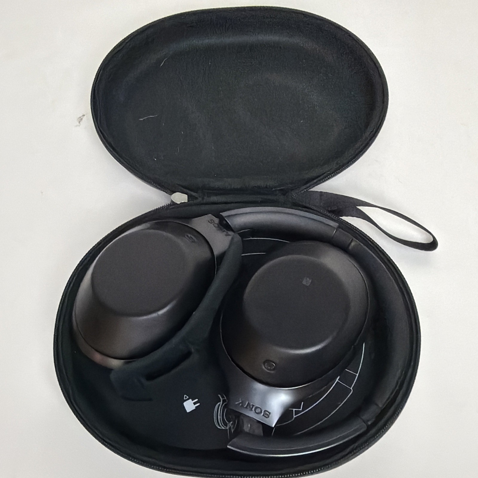 Sony MDR-1000X Wireless Noise-Canceling Headphones Black Tested Working W/ Case