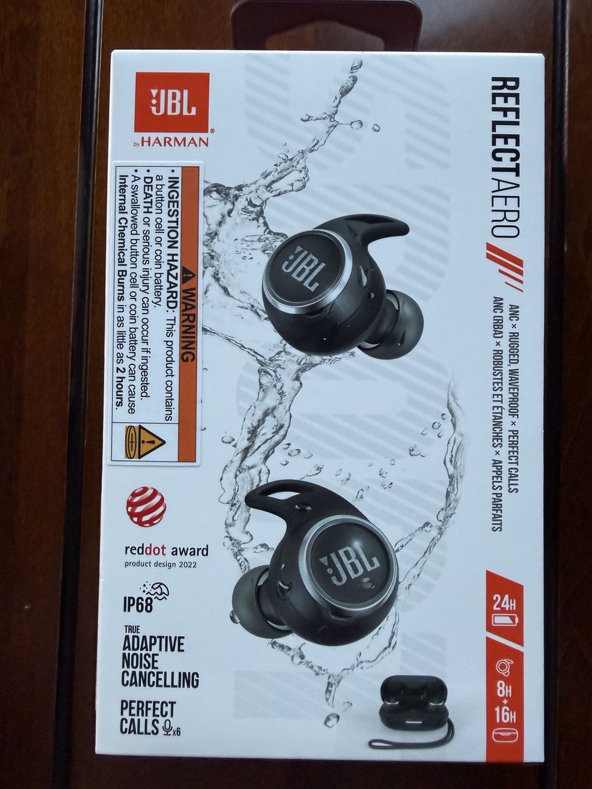 JBL Reflect Aero Wireless Noise Cancelling Earbuds – Black JBLREFLECTAEROBAM