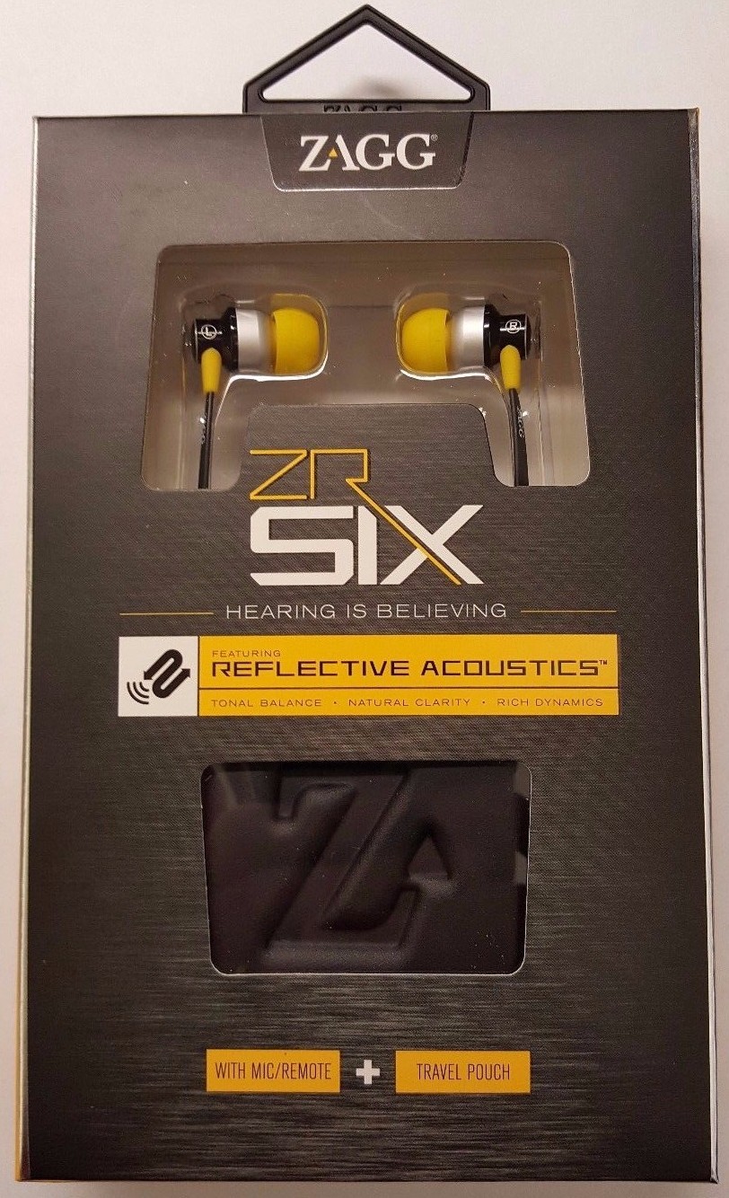 *LOWEST PRICE* Zagg ZR Six w/Mic + Remote – Yellow/Black 3.5mm