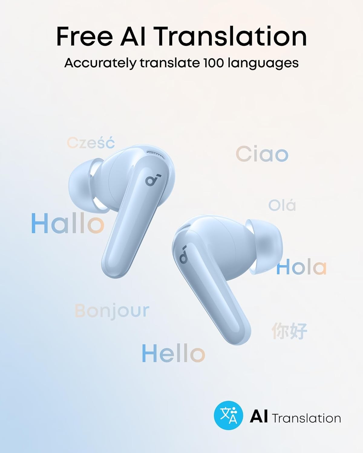 soundcore P31i Wireless Earbuds – Hi-Res Audio, Adaptive Noise Cancelling–Blue