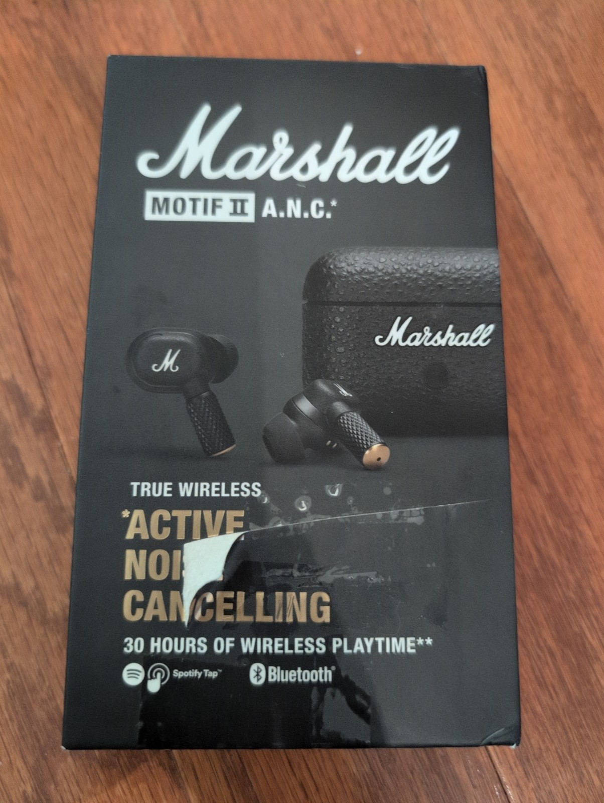Marshall Motif True Wireless ANC Bluetooth In-Ear Earbuds with Charging Black