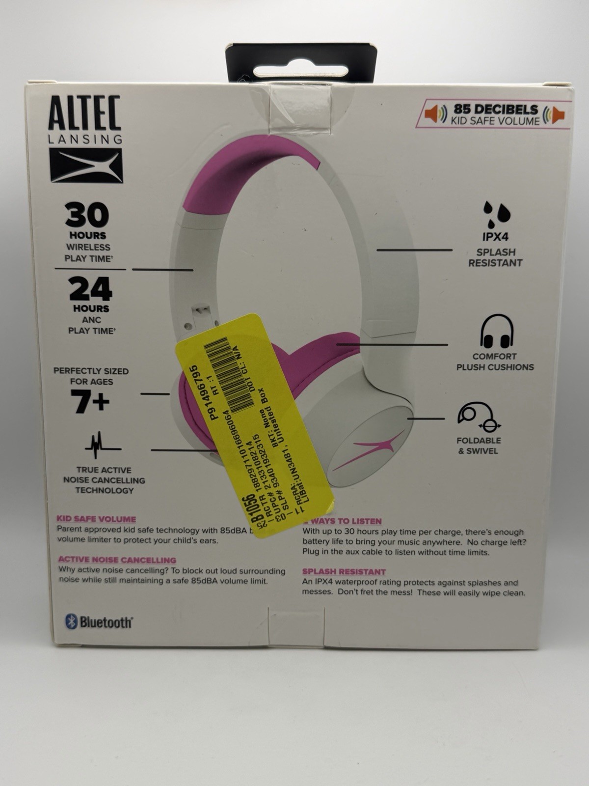 Altec lansing Kid Safe Head Phones 2-in-1 Active Noice Cancelling