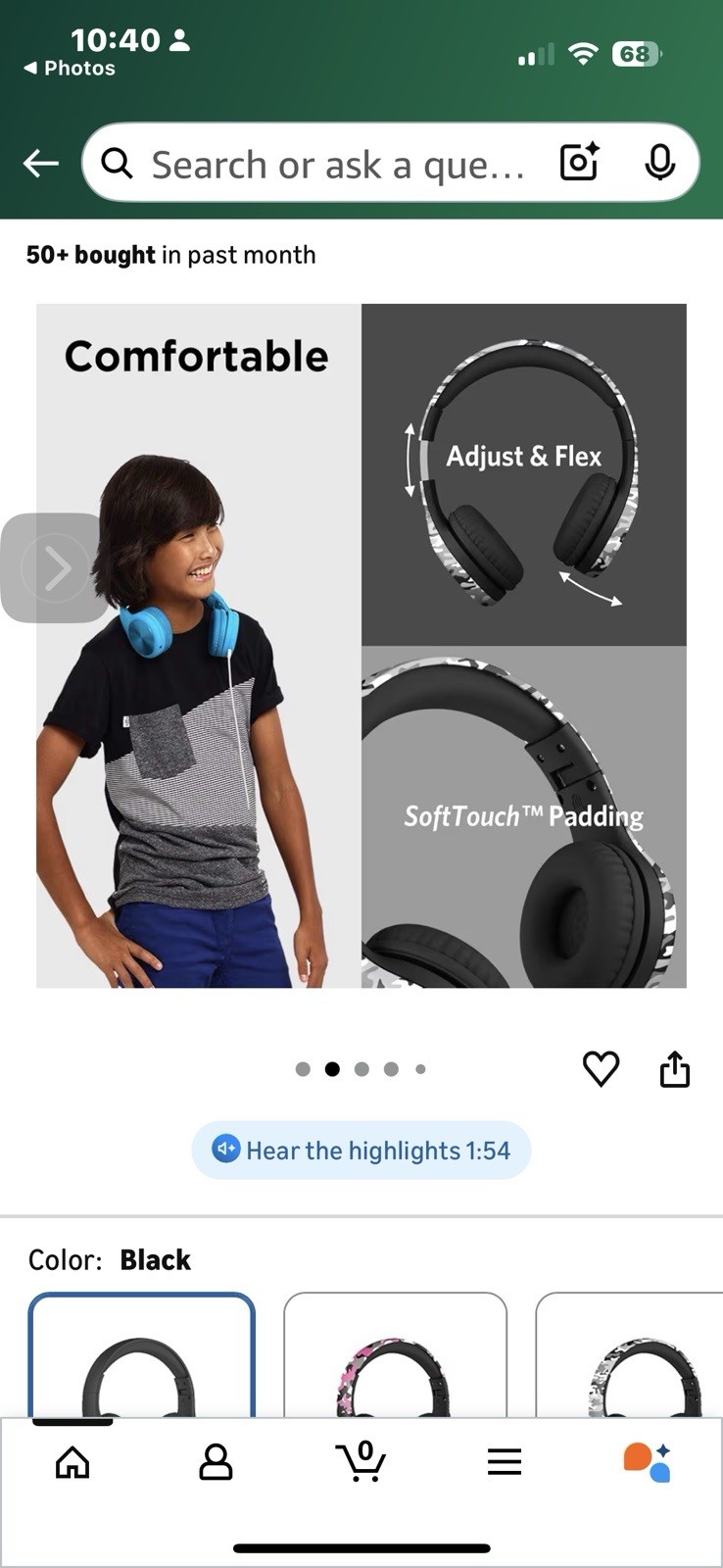 LilGadgets Kids Premium Volume Limited Wired Headphones w/ SharePort Connect+
