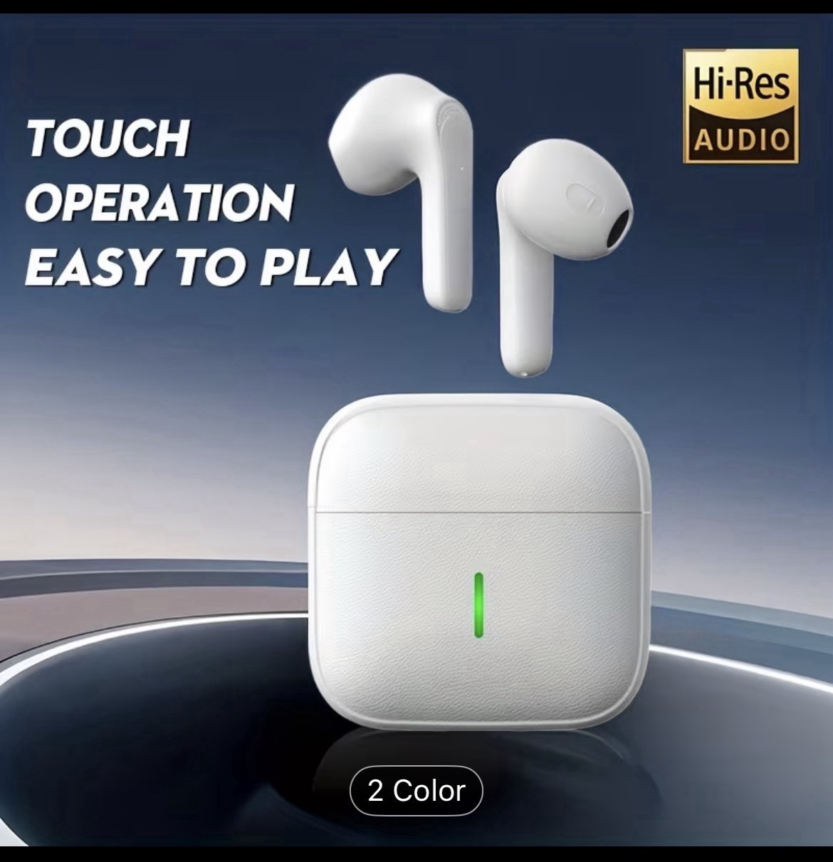 Lanxun JS59 Wireless Bluetooth Earbuds White Noise Cancellation Touch Control