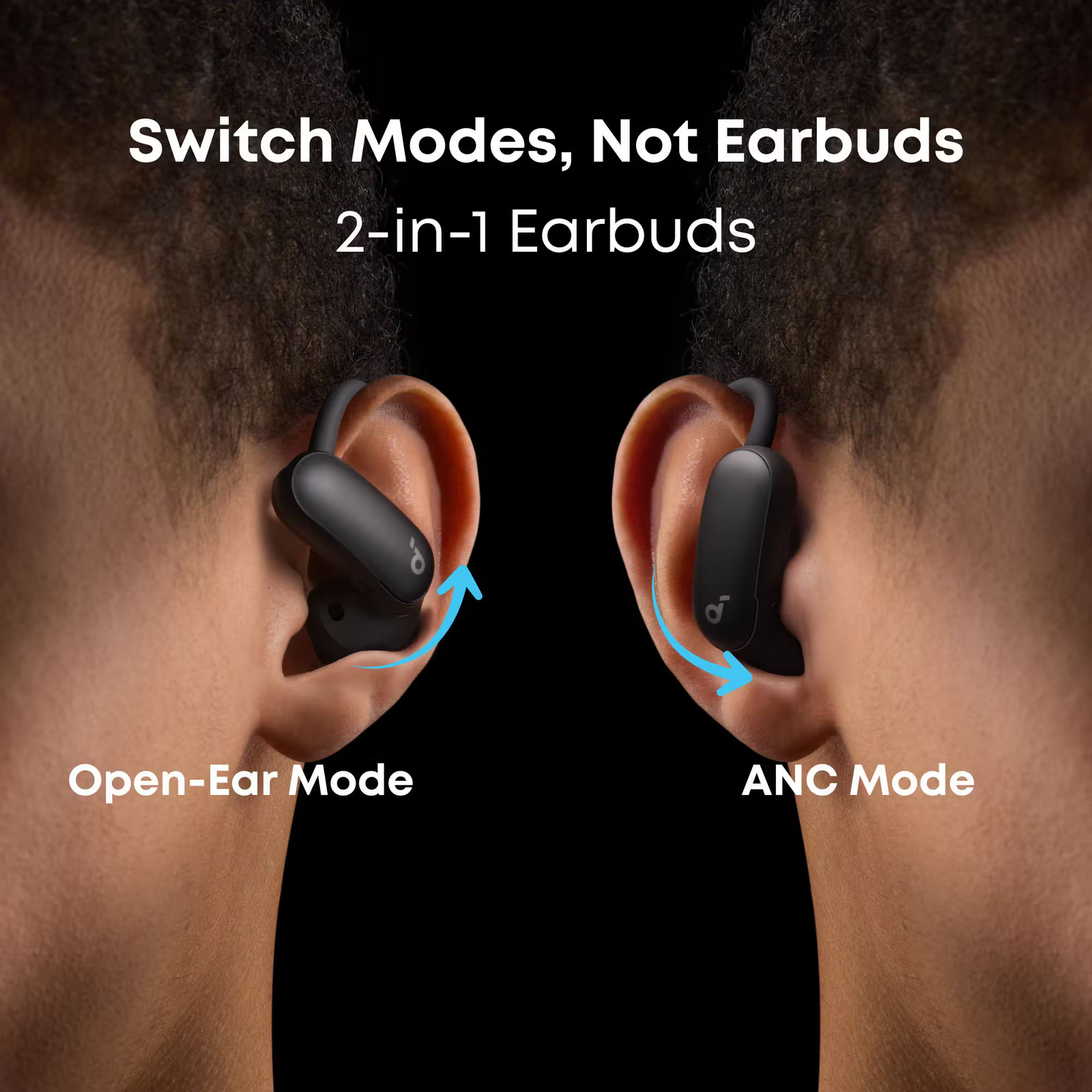 Anker – Soundcore AeroFit 2 Pro Dual-Form Wireless Bluetooth Earbuds with Ope…