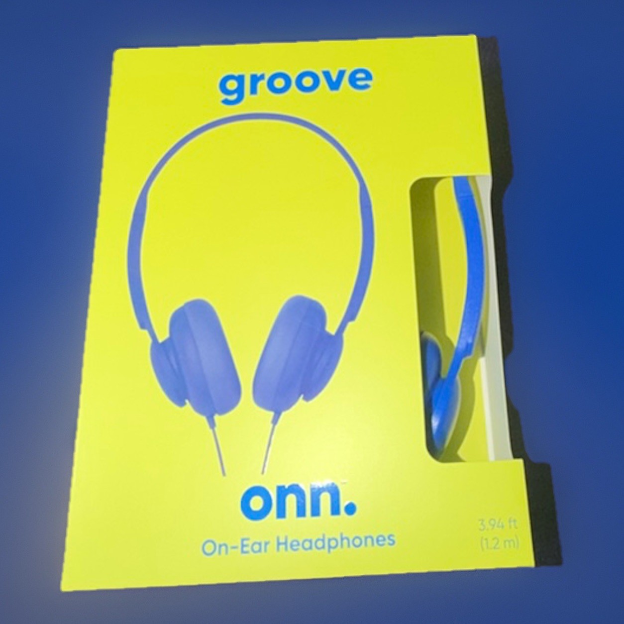 Groove onn. Wired On-Ear Headphones~Blue 3.5mm Jack~ 4ft Cord~NEW IN BOX