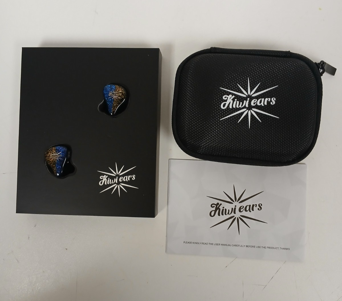 Kiwi Ears Forteza Hybrid IEM In-Ear Monitors, Blue/Orange