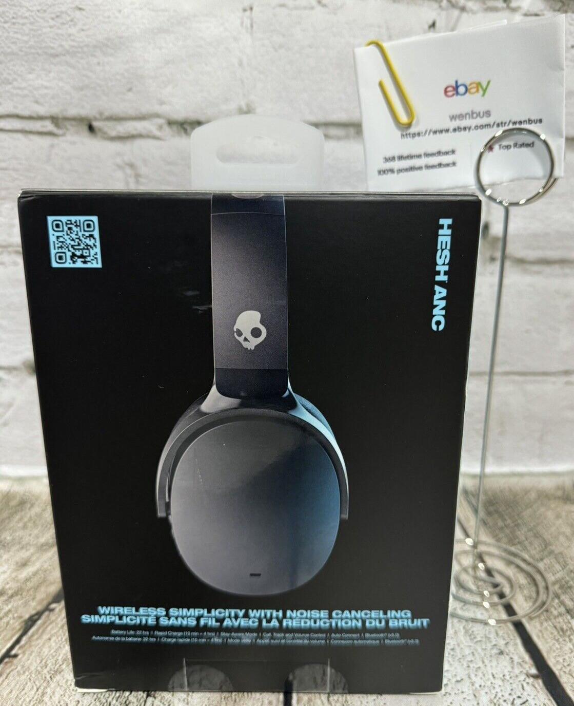 Skullcandy S6HHW-N740 Hesh ANC Noise Canceling Wireless Headphones New Sealed