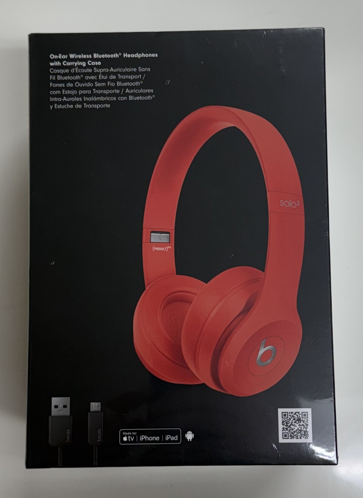 Beats Solo 3 MX472LLA Solo3 Wireless On-Ear Apple Headphones Special Edition Red