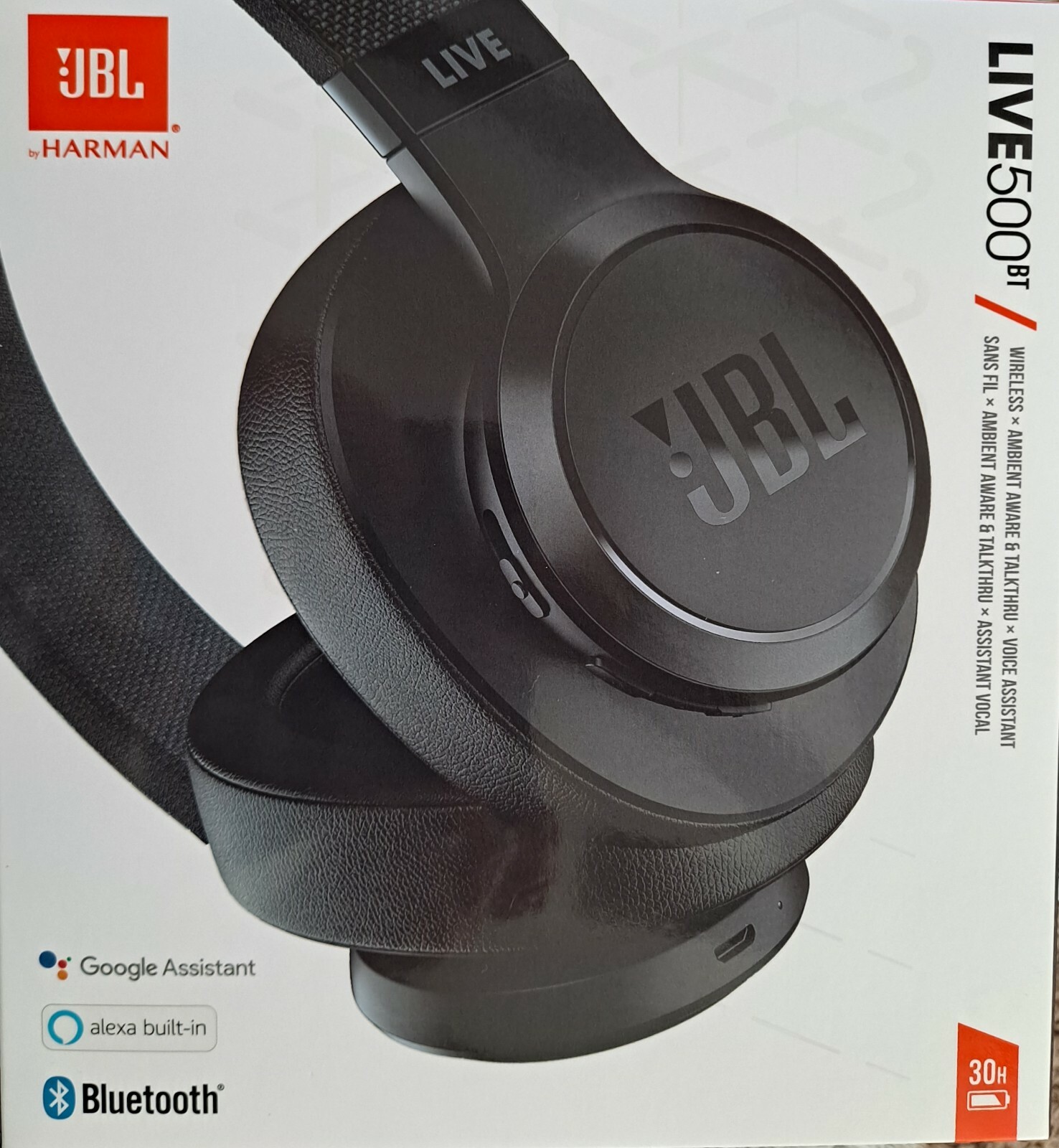 JBL LIVE 500BT Wireless Bluetooth Headphones Microphone 33Hr Battery ~2Hr Charge