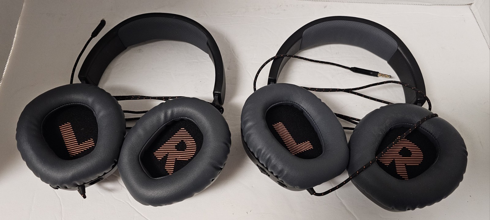 Lot Of 2 JBL Quantum 100 Wired Over-Ear Gaming Headphones Large Black