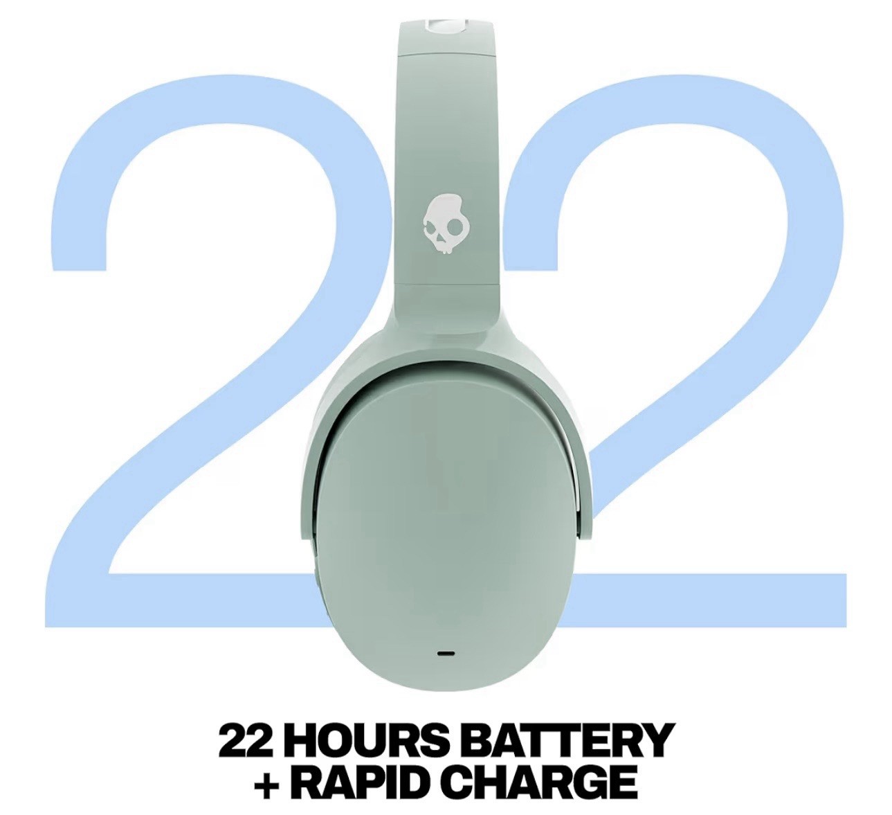 Skullcandy Hesh ANC Wireless Over-Ear Bluetooth Headphones In Preppy Sage