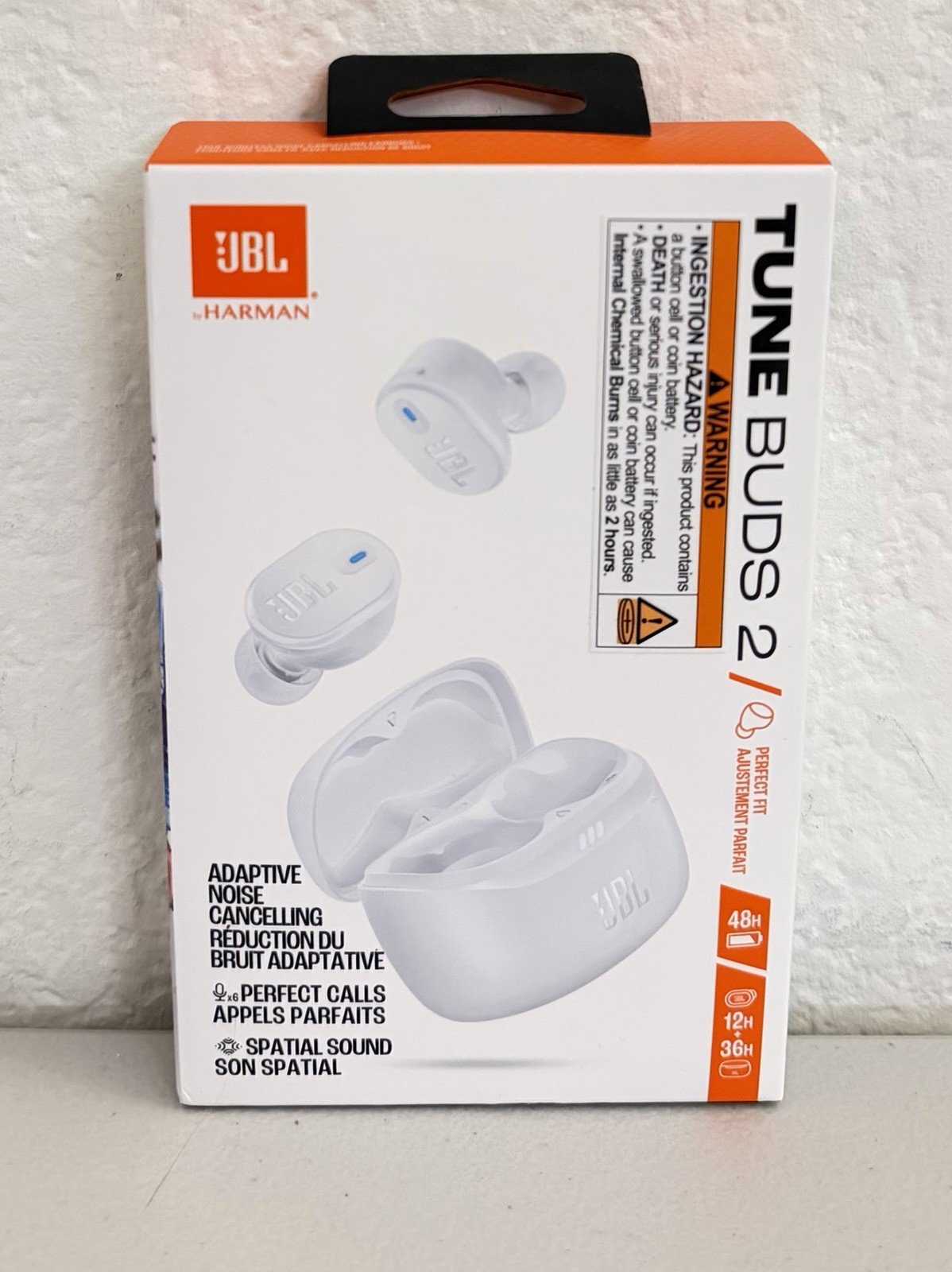 JBL Tune Buds 2 True Wireless Noise Cancelling Earbuds (White)