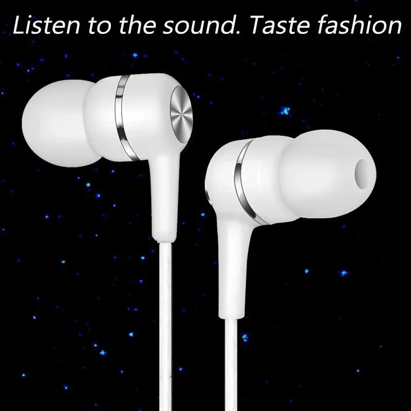 3.5mm Wired In Ear Earphones Headphones with Mic Stereo Earbuds for Phone PC