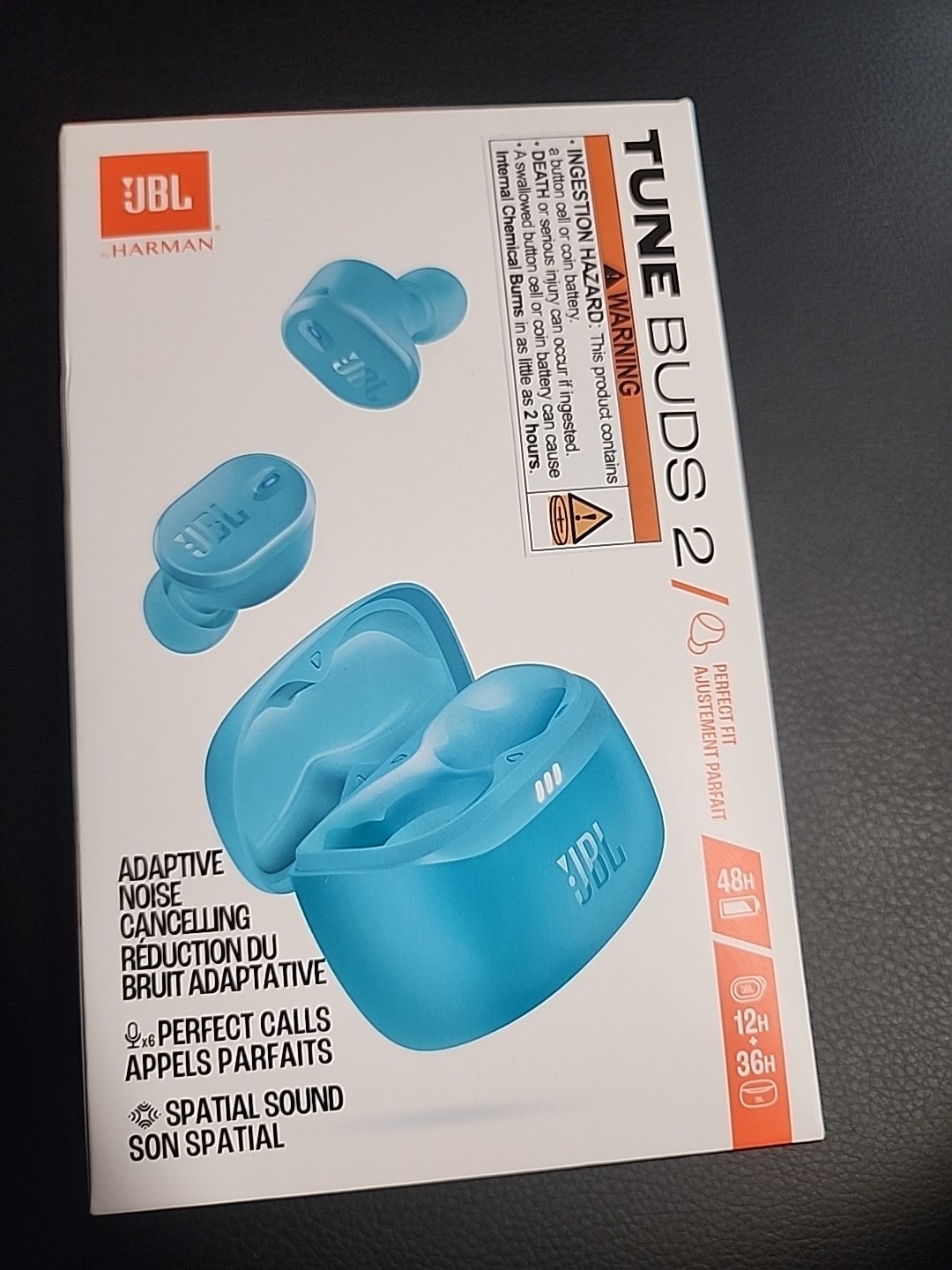 JBL Tune Buds 2 True Wireless Noise Cancelling Earbuds (Turquoise)