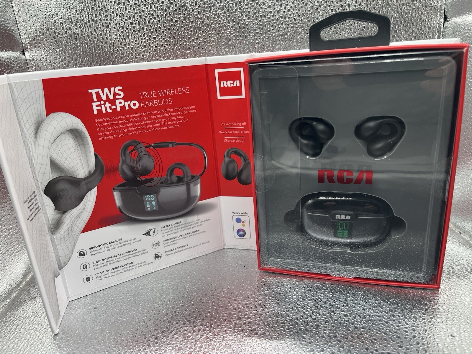 RCA TWS Fit-Pro True Wireless EarBuds color Black