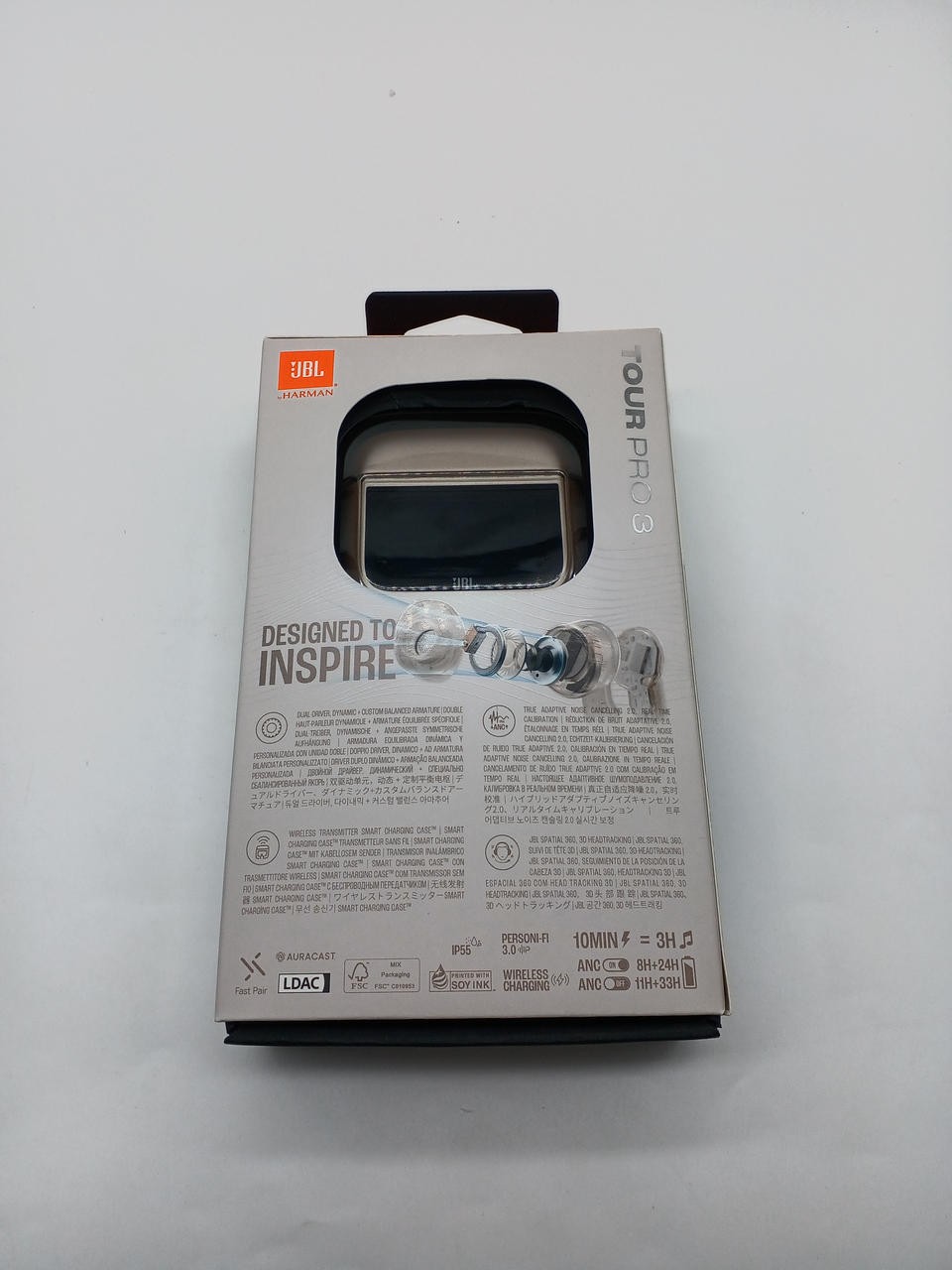 JBL Tour Pro 3 Wireless Earbuds, Hybrid Noise Cancelling, Hi-Res Audio