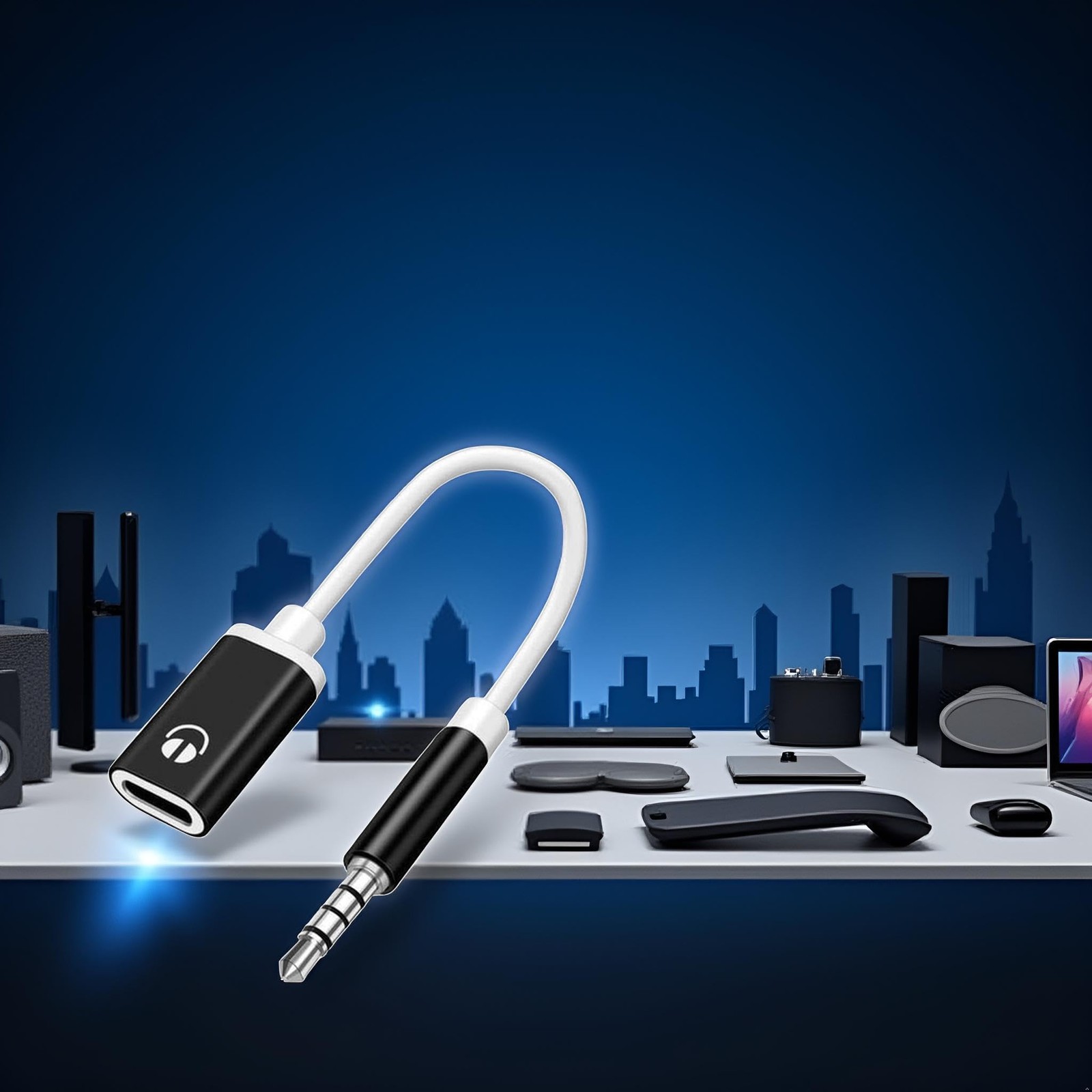 Headphone Jack Adapter,3.5mm Male to TypeC Female Audio Cable Cord,USB C to Aux