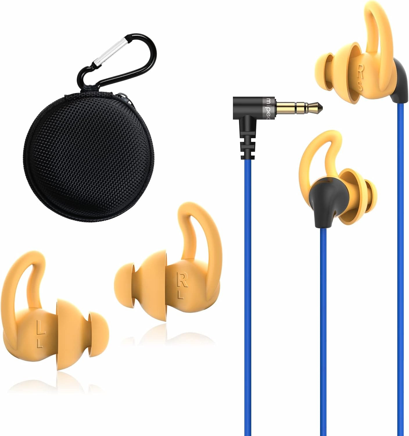 Ear Plug Headphones for Work, Custom-Fit Work Earbuds Earphones-Safety
