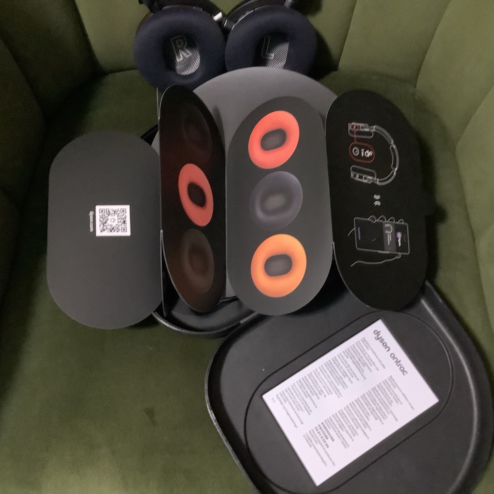 Dyson OnTrac Bluetooth Headphones CNC Copper Noise Canceling With Case and Cable