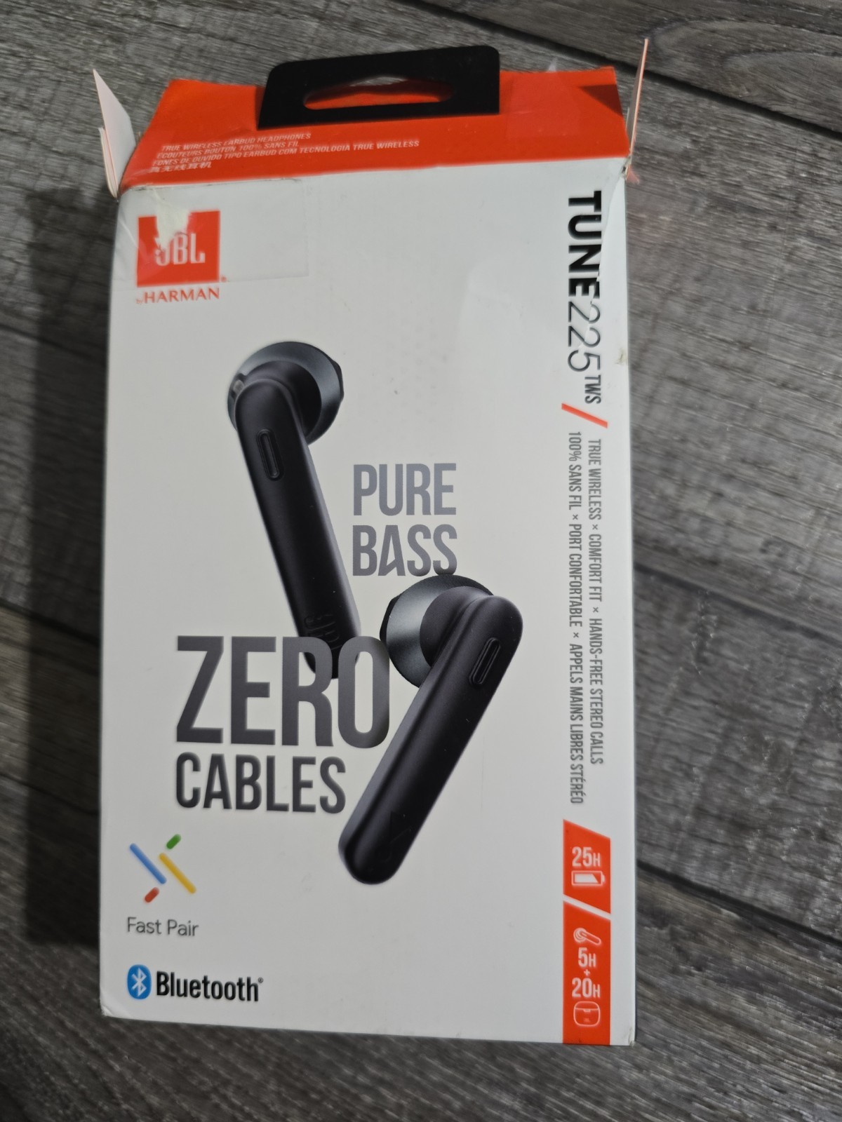 JBL Tune 225TWS True Wireless Earbud Headphones – Pure Bass Sound, Bluetooth