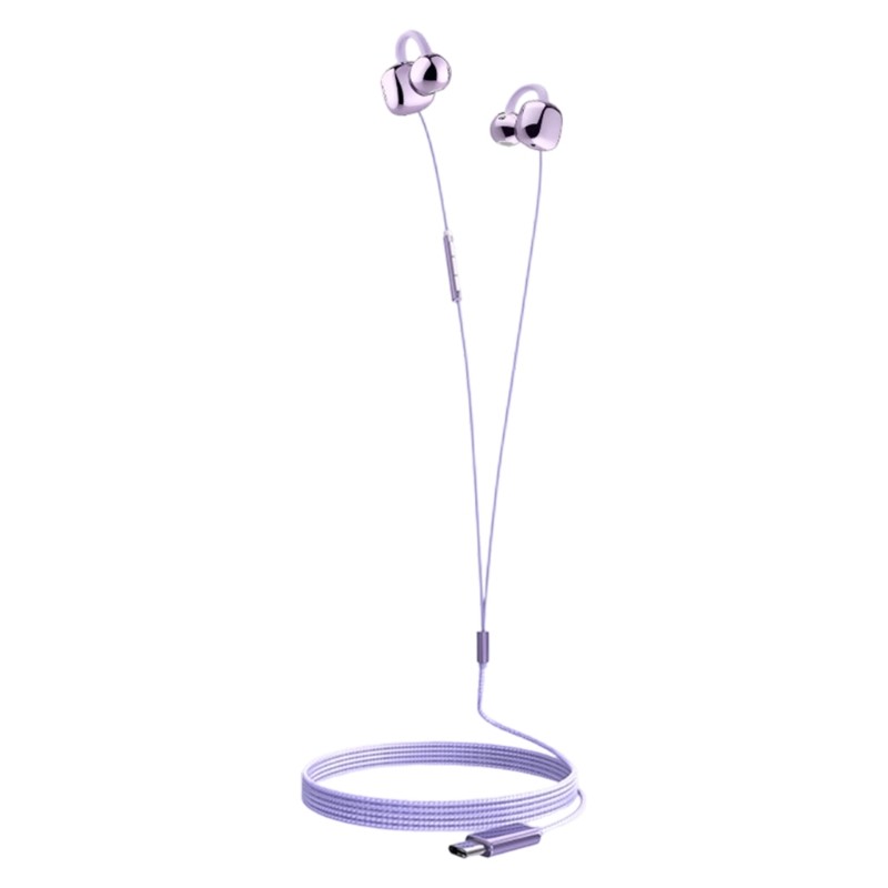 3.5mm/Type C Cord Clip on Earphone Earbud Corded Headset with Ear Hook for Phone